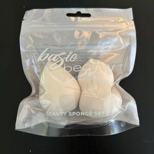 ⚫️ Basic Beauty 2 Piece Makeup Blender Sponge Set White/Cream New In Package